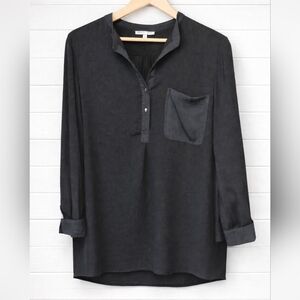 Alberto Makali Charcoal Button Down Shirt